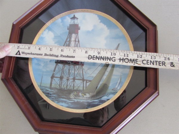 5 FRAMED LIGHTHOUSE COLLECTOR PLATES