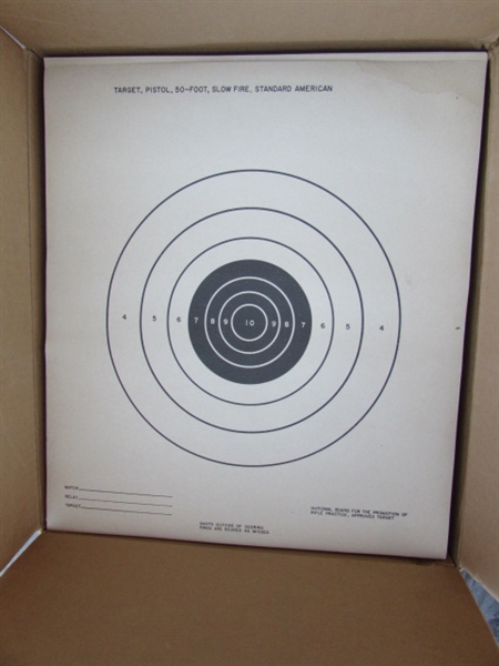 3 SMALL AIR GUN PELLET TRAPS & BOX OF PAPER TARGETS