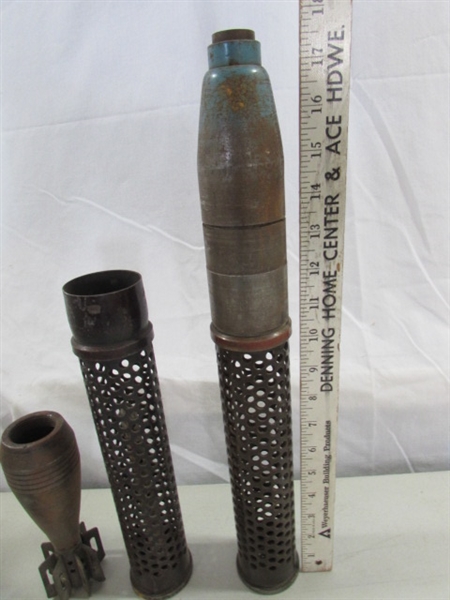 WWII RECOILLESS RIFLE CASINGS & MORTAR