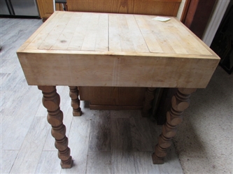 BUTCHER BLOCK TABLE