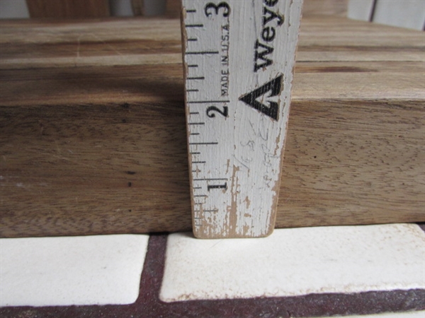 VINTAGE CARVING BOARD, CUTTING BOARDS AND WOODEN SPOONS