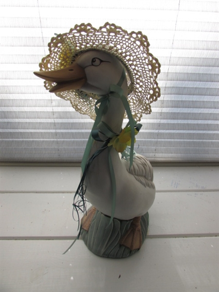 CERAMIC DUCKS, TOPPERS, NAPKIN RINGS AND MORE
