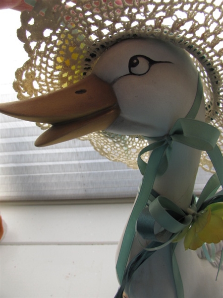 CERAMIC DUCKS, TOPPERS, NAPKIN RINGS AND MORE