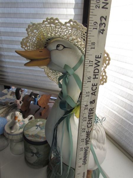 CERAMIC DUCKS, TOPPERS, NAPKIN RINGS AND MORE