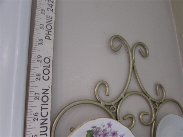 CHINA TEA CUP DISPLAY AND TEA CUPS
