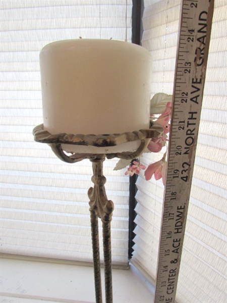 VICTORIAN SHOE PILLOW AND STOCKING, PORCELAIN PIG AND CANDLE HOLDER