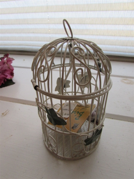 3 DECORATIVE FLORAL BIRD CAGES