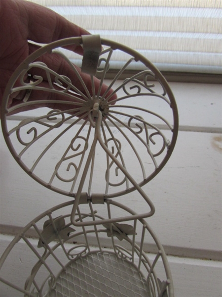 3 DECORATIVE FLORAL BIRD CAGES