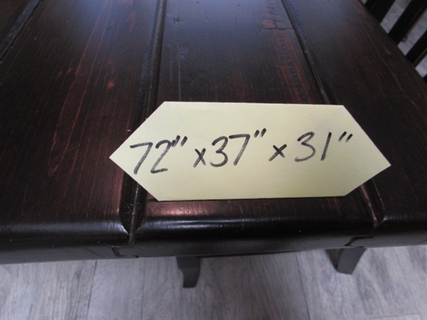 HAND CRAFTED KITCHEN TABLE AND 6 CHAIRS