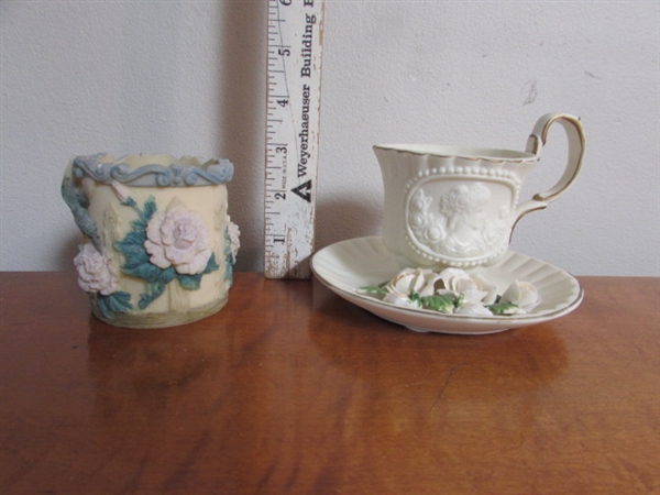 CERAMIC FIGURINES & DECOR INCLUDING SOME ORIGINAL HAND PAINTED ITEMS