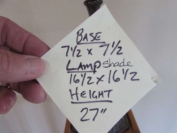 ANTIQUE SLAG GLASS LAMP