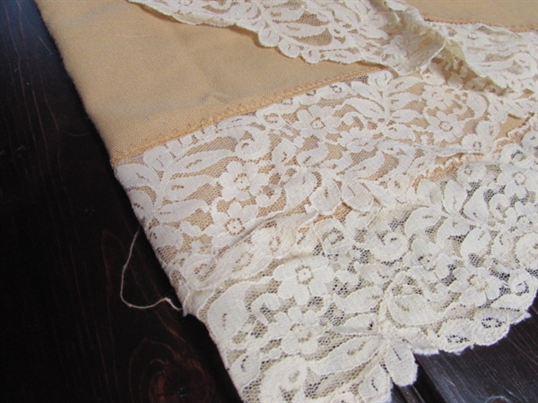 VINTAGE CROCHETED DOILIES AND TABLECLOTHS