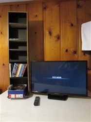 32" EMERSON TV WITH BUILT IN DVD PLAYER AND DVD/MEDIA STAND