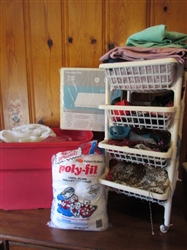 COLLECTION OF FABRIC, FOAM AND STUFFING