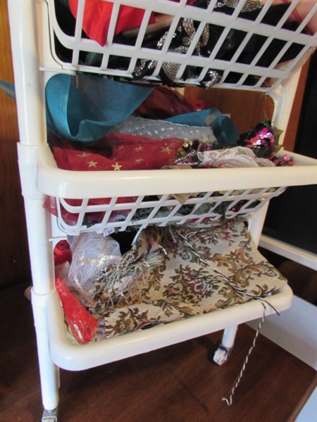 COLLECTION OF FABRIC, FOAM AND STUFFING