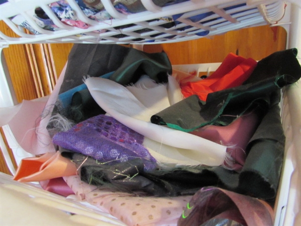 COLLECTION OF FABRIC, FOAM AND STUFFING
