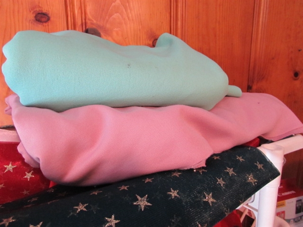 COLLECTION OF FABRIC, FOAM AND STUFFING