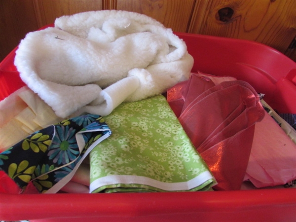 COLLECTION OF FABRIC, FOAM AND STUFFING