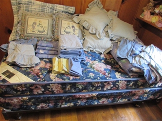 TWIN BED AND BEDDING