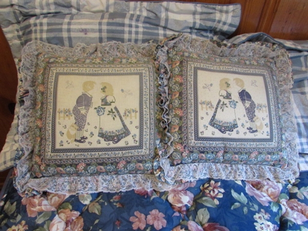 TWIN BED AND BEDDING