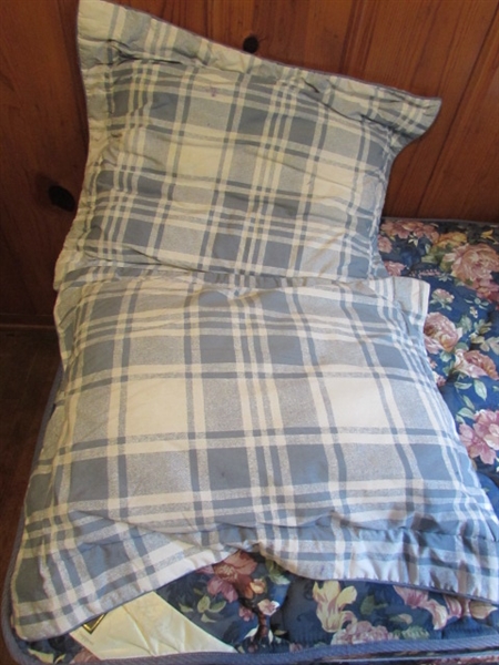 TWIN BED AND BEDDING