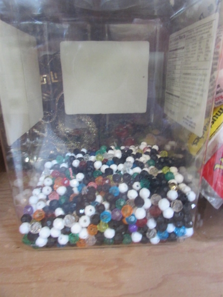 CRAFT SUPPLIES, MUSIC BUTTONS, BEADS AND MORE