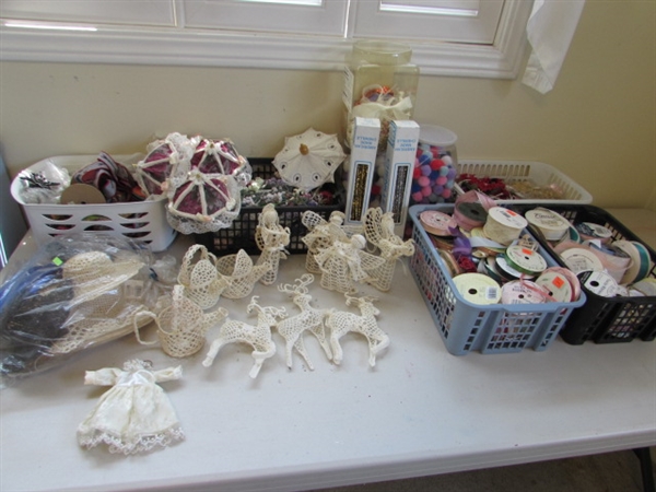LARGE TUB OF CRAFT SUPPLIES