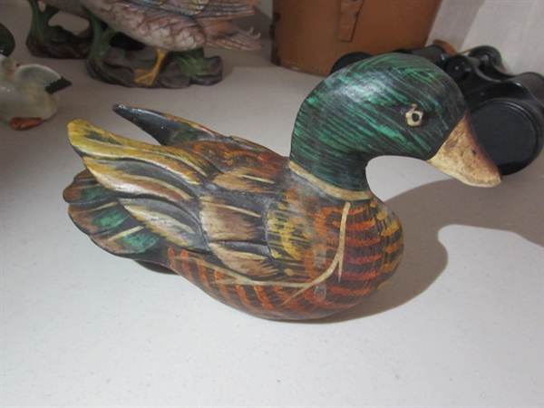VINTAGE BINOCULARS & DUCK DECOR
