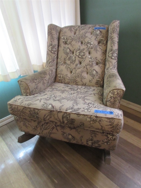 WINGBACK ROCKING CHAIR