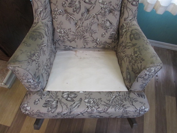 WINGBACK ROCKING CHAIR