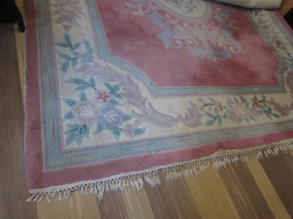 VICTORIAN PINK FLORAL AREA RUG