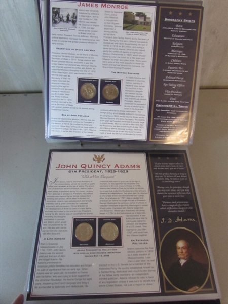 PRESIDENTIAL DOLLAR COIN COLLECTION IN BINDER 1 0F 2