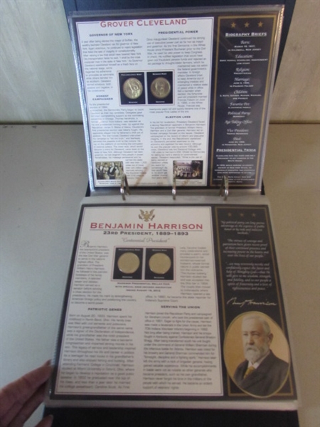 PRESIDENTIAL DOLLAR COIN COLLECTION IN BINDER 2 OF 2