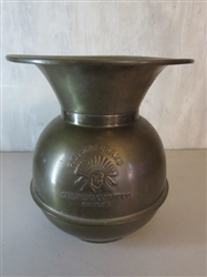 VINTAGE BRASS REDSKIN BRAND SPITTOON