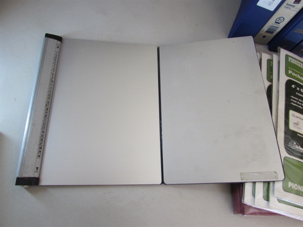 ASSORTED BINDERS, PHOTO ALBUMS, NEGATIVE SLEEVES AND CALCULATORS